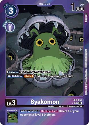 Syakomon (Limited Foil) (EX8-056) - Chain of Liberation Foil - Premium Digimon Single from Bandai - Just $2.61! Shop now at Game Crave Tournament Store