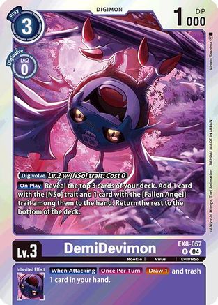 DemiDevimon (EX8-057) - Chain of Liberation Foil - Premium Digimon Single from Bandai - Just $0.25! Shop now at Game Crave Tournament Store