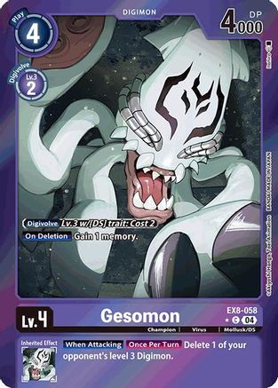 Gesomon (Limited Foil) (EX8-058) - Chain of Liberation Foil - Premium Digimon Single from Bandai - Just $0.72! Shop now at Game Crave Tournament Store