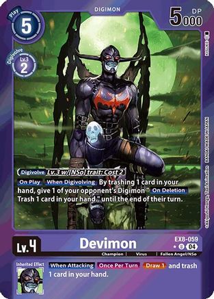 Devimon (Limited Foil) (EX8-059) - Chain of Liberation Foil - Premium Digimon Single from Bandai - Just $4.20! Shop now at Game Crave Tournament Store