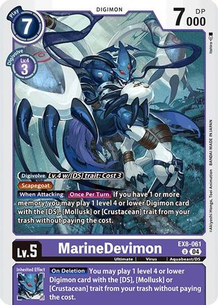 MarineDevimon (EX8-061) - Chain of Liberation - Premium Digimon Single from Bandai - Just $0.25! Shop now at Game Crave Tournament Store