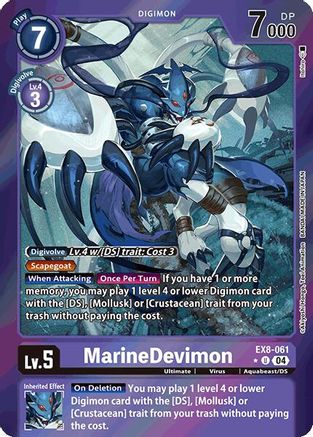 MarineDevimon (Limited Foil) (EX8-061) - Chain of Liberation Foil - Premium Digimon Single from Bandai - Just $1.11! Shop now at Game Crave Tournament Store