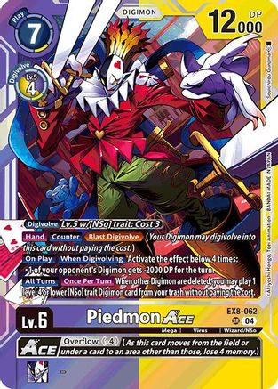 Piedmon ACE (EX8-062) - Chain of Liberation Foil - Premium Digimon Single from Bandai - Just $1.48! Shop now at Game Crave Tournament Store