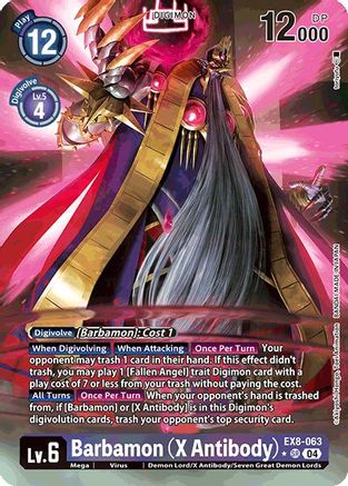 Barbamon (X Antibody) (Alternate Art) (EX8-063) - Chain of Liberation Foil - Premium Digimon Single from Bandai - Just $0.97! Shop now at Game Crave Tournament Store