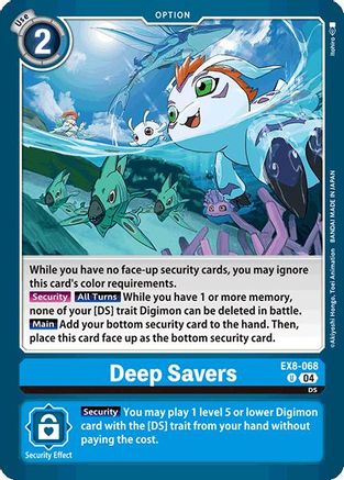 Deep Savers (EX8-068) - Chain of Liberation - Premium Digimon Single from Bandai - Just $0.25! Shop now at Game Crave Tournament Store