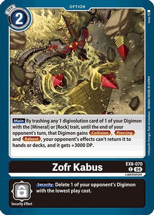 Zofr Kabus (EX8-070) - Chain of Liberation - Premium Digimon Single from Bandai - Just $0.25! Shop now at Game Crave Tournament Store