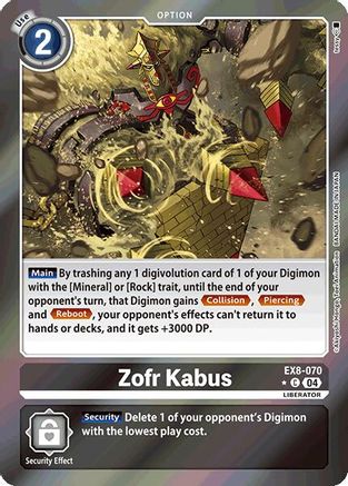 Zofr Kabus (Limited Foil) (EX8-070) - Chain of Liberation Foil - Premium Digimon Single from Bandai - Just $4.12! Shop now at Game Crave Tournament Store