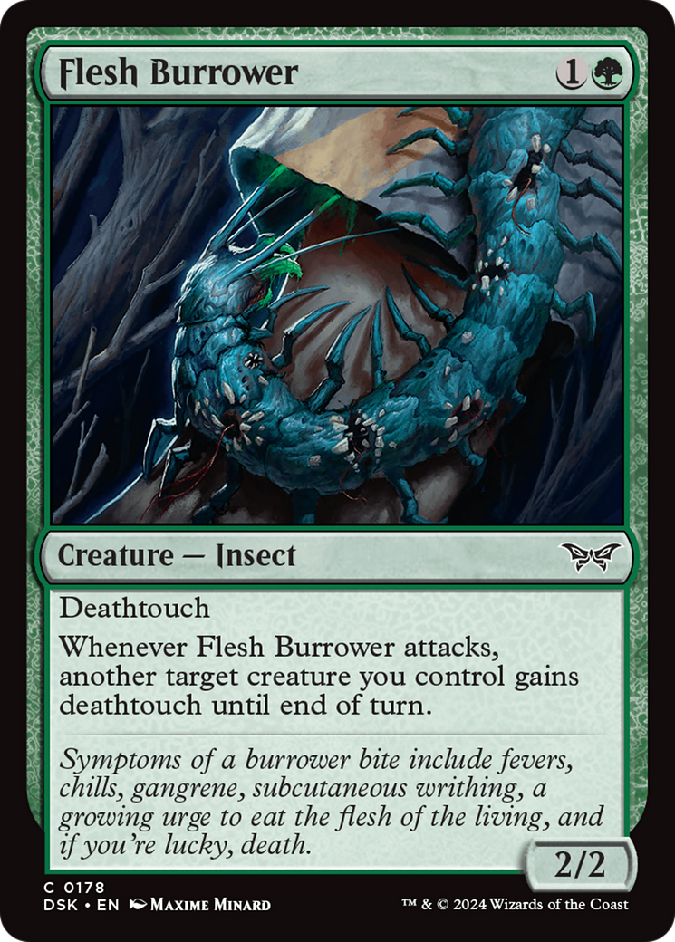 Flesh Burrower (DSK-178) - Duskmourn: House of Horror Foil - Premium MTG Single from Wizards of the Coast - Just $0.26! Shop now at Game Crave Tournament Store