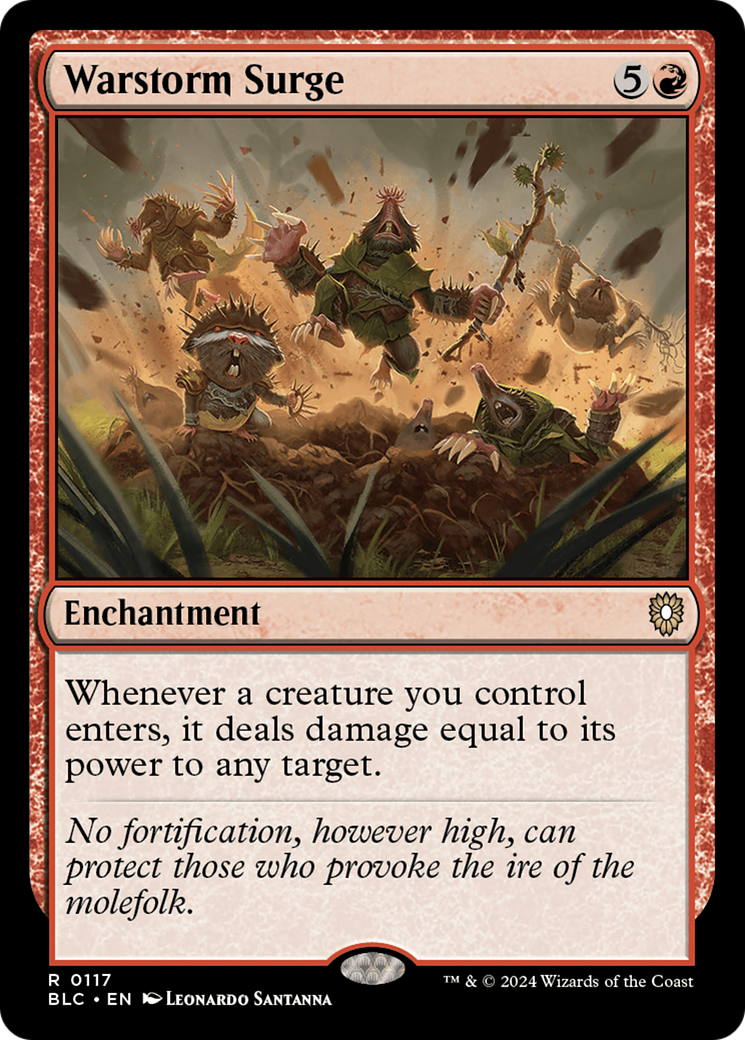 Warstorm Surge (BLC-117) - Bloomburrow Commander - Premium MTG Single from Wizards of the Coast - Just $2.16! Shop now at Game Crave Tournament Store