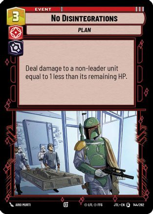 No Disintegrations (144/262) - Jump to Lightspeed - Premium Star Wars: Unlimited Single from Fantasy Flight Games - Just $0.44! Shop now at Game Crave Tournament Store