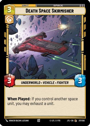 Death Space Skirmisher (217/262) - Jump to Lightspeed - Premium Star Wars: Unlimited Single from Fantasy Flight Games - Just $0.08! Shop now at Game Crave Tournament Store