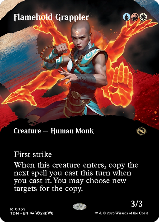 Flamehold Grappler (TDM-359) - Tarkir: Dragonstorm: (Showcase) (Borderless) - Premium MTG Single from Wizards of the Coast - Just $0.09! Shop now at Game Crave Tournament Store