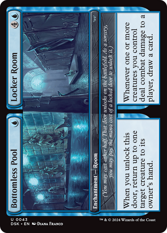 Bottomless Pool // Locker Room (DSK-043) - Duskmourn: House of Horror - Premium MTG Single from Wizards of the Coast - Just $0.25! Shop now at Game Crave Tournament Store