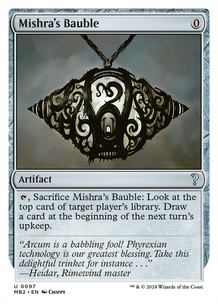 Mishra's Bauble (MB2-097) - Mystery Booster 2 - Premium MTG Single from Wizards of the Coast - Just $1.22! Shop now at Game Crave Tournament Store
