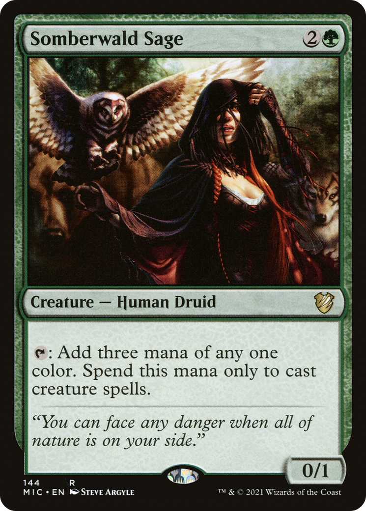 Somberwald Sage (MIC-144) - Midnight Hunt Commander - Premium MTG Single from Wizards of the Coast - Just $0.13! Shop now at Game Crave Tournament Store