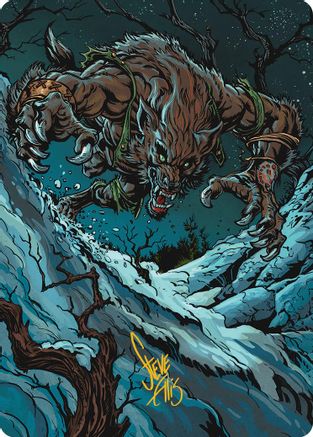 Ravager of the Fells Art Card (Gold-Stamped Signature) (AAINR-021) - Art Series: Innistrad Remastered Foil