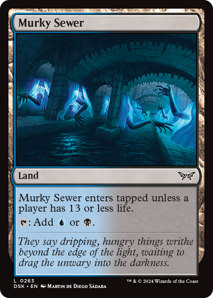 Murky Sewer (DSK-263) - Duskmourn: House of Horror Foil - Premium MTG Single from Wizards of the Coast - Just $0.25! Shop now at Game Crave Tournament Store