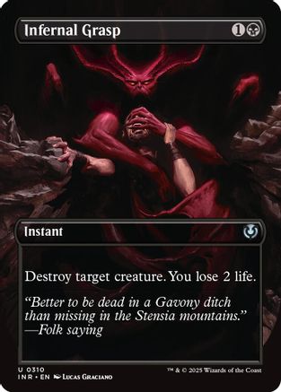 Infernal Grasp (Borderless) (-310) - Innistrad Remastered Foil - Premium MTG Single from Wizards of the Coast - Just $0! Shop now at Game Crave Tournament Store