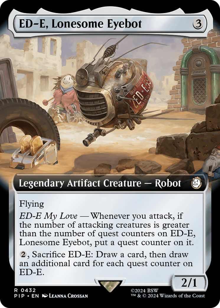 ED-E, Lonesome Eyebot (PIP-432) - Fallout: (Extended Art) - Premium MTG Single from Wizards of the Coast - Just $0.25! Shop now at Game Crave Tournament Store
