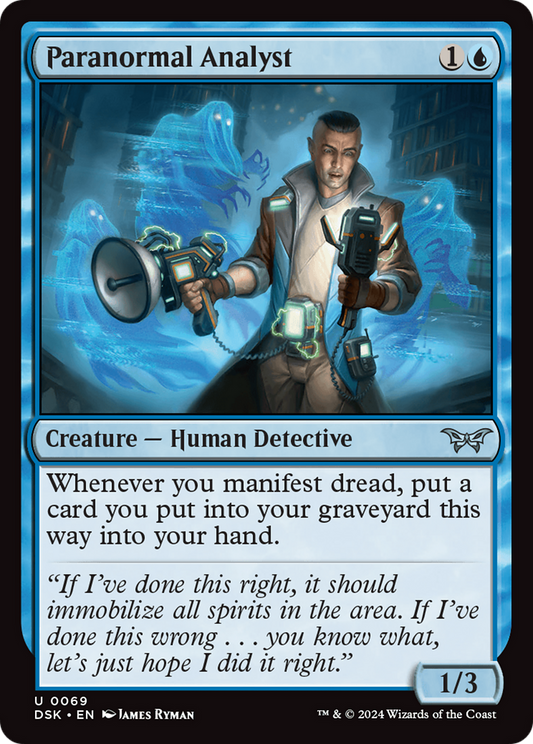 Paranormal Analyst (DSK-069) - Duskmourn: House of Horror Foil - Premium MTG Single from Wizards of the Coast - Just $0.25! Shop now at Game Crave Tournament Store