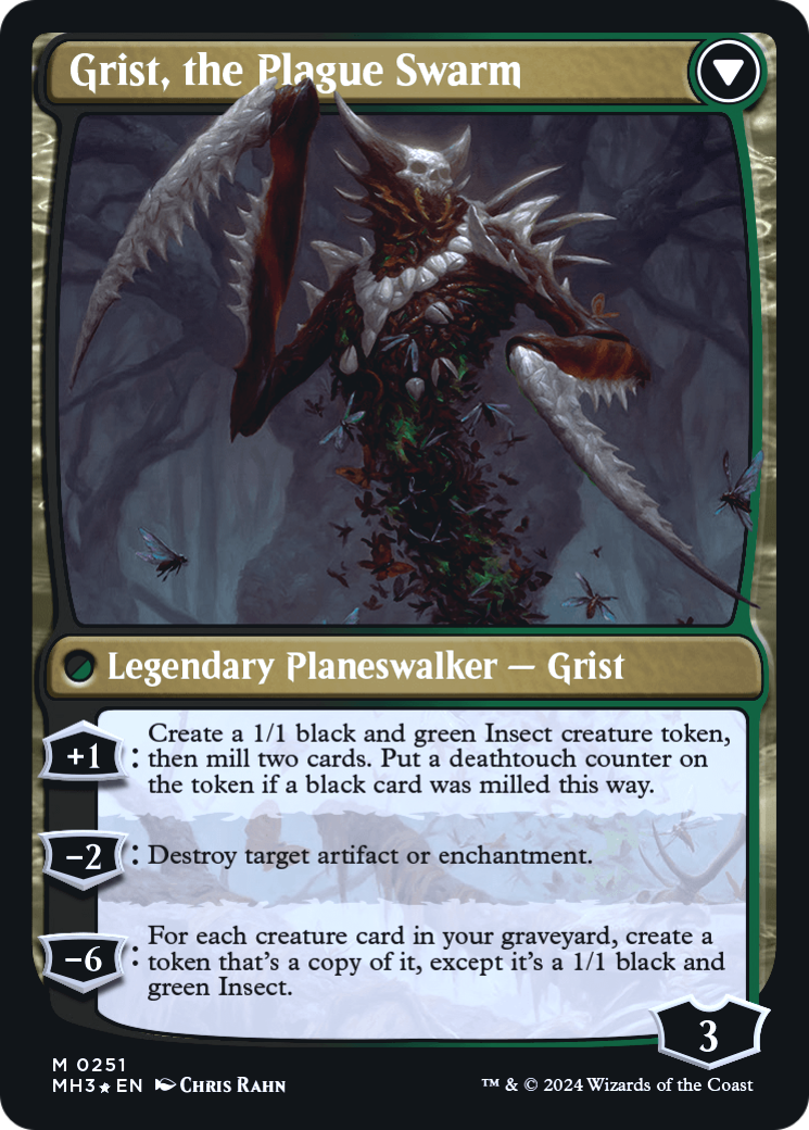 Grist, Voracious Larva // Grist, the Plague Swarm (PMH3-251S) - Modern Horizons 3 Promos Foil - Premium MTG Single from Wizards of the Coast - Just $3.25! Shop now at Game Crave Tournament Store