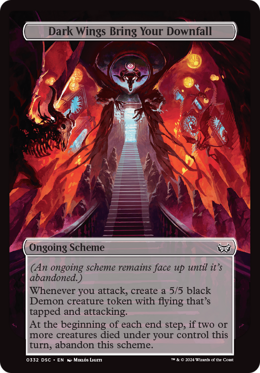 Dark Wings Bring Your Downfall (DSC-332) - Duskmourn: House of Horror Commander - Premium MTG Single from Wizards of the Coast - Just $0.41! Shop now at Game Crave Tournament Store