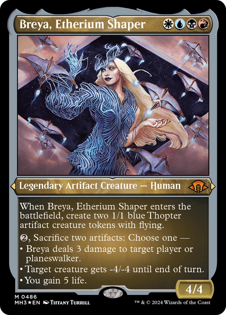 Breya, Etherium Shaper (MH3-486) - Modern Horizons 3 Etched Foil - Premium MTG Single from Wizards of the Coast - Just $2.70! Shop now at Game Crave Tournament Store