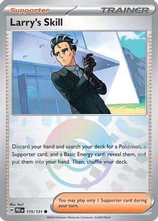 Larry's Skill - 115/131 (Poke Ball Pattern) - SV Prismatic Evolutions Holofoil