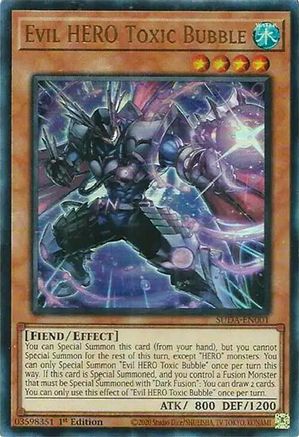 Evil HERO Toxic Bubble (SUDA-EN001) - Supreme Darkness 1st Edition - Premium Yugioh Single from Konami - Just $1.18! Shop now at Game Crave Tournament Store