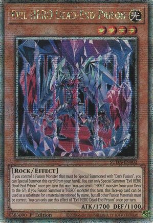 Evil HERO Dead-End Prison (Quarter Century Secret Rare) (SUDA-EN002) - Supreme Darkness 1st Edition - Premium Yugioh Single from Konami - Just $32.94! Shop now at Game Crave Tournament Store