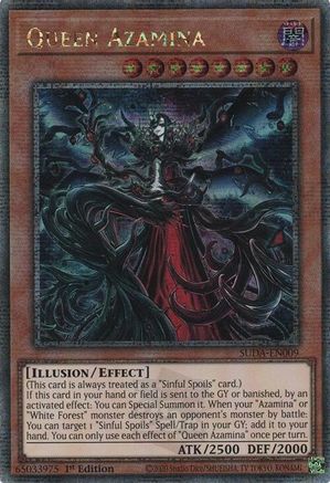 Queen Azamina (Quarter Century Secret Rare) (SUDA-EN009) - Supreme Darkness 1st Edition - Premium Yugioh Single from Konami - Just $15.29! Shop now at Game Crave Tournament Store