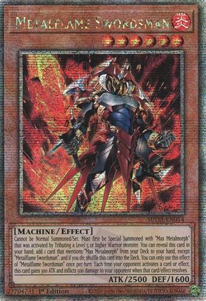 Metalflame Swordsman (Quarter Century Secret Rare) (SUDA-EN014) - Supreme Darkness 1st Edition - Premium Yugioh Single from Konami - Just $14.30! Shop now at Game Crave Tournament Store