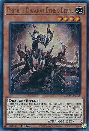 Primite Dragon Ether Beryl (SUDA-EN015) - Supreme Darkness 1st Edition - Premium Yugioh Single from Konami - Just $24.72! Shop now at Game Crave Tournament Store