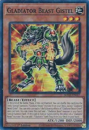 Gladiator Beast Gistel (SUDA-EN017) - Supreme Darkness 1st Edition - Premium Yugioh Single from Konami - Just $0.25! Shop now at Game Crave Tournament Store
