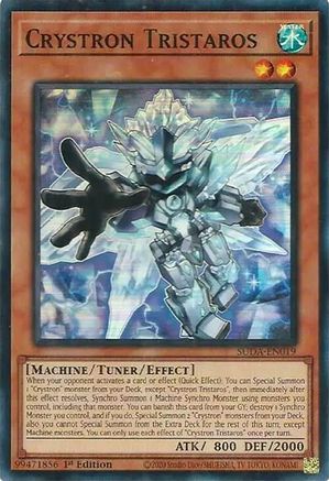 Crystron Tristaros (SUDA-EN019) - Supreme Darkness 1st Edition - Premium Yugioh Single from Konami - Just $0.32! Shop now at Game Crave Tournament Store