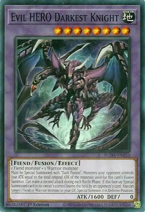 Evil HERO Darkest Knight (SUDA-EN033) - Supreme Darkness 1st Edition - Premium Yugioh Single from Konami - Just $0.25! Shop now at Game Crave Tournament Store