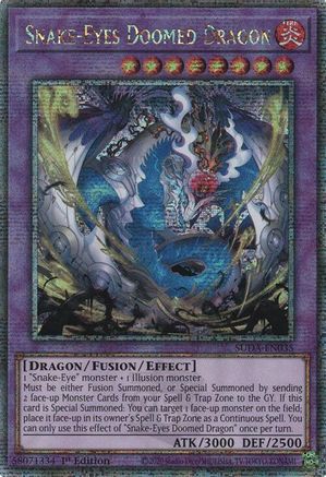 Snake-Eyes Doomed Dragon (Quarter Century Secret Rare) (SUDA-EN035) - Supreme Darkness 1st Edition - Premium Yugioh Single from Konami - Just $48.24! Shop now at Game Crave Tournament Store