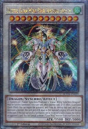 Crystal Clear Wing Over Synchro Dragon (Quarter Century Secret Rare) (SUDA-EN039) - Supreme Darkness 1st Edition - Premium Yugioh Single from Konami - Just $19.68! Shop now at Game Crave Tournament Store