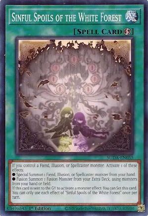 Sinful Spoils of the White Forest (SUDA-EN055) - Supreme Darkness 1st Edition - Premium Yugioh Single from Konami - Just $0.25! Shop now at Game Crave Tournament Store