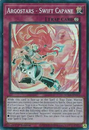 Argostars - Swift Capane (SUDA-EN072) - Supreme Darkness 1st Edition - Premium Yugioh Single from Konami - Just $0.25! Shop now at Game Crave Tournament Store