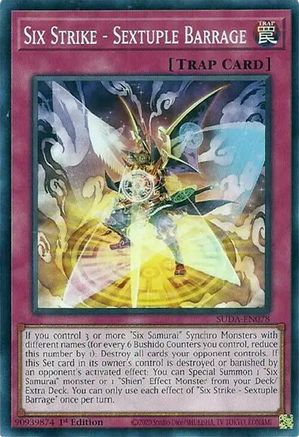 Six Strike - Sextuple Barrage (SUDA-EN078) - Supreme Darkness 1st Edition - Premium Yugioh Single from Konami - Just $0.25! Shop now at Game Crave Tournament Store