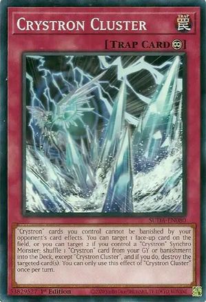 Crystron Cluster (SUDA-EN080) - Supreme Darkness 1st Edition - Premium Yugioh Single from Konami - Just $0.25! Shop now at Game Crave Tournament Store