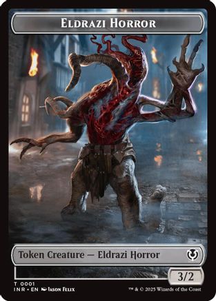 Eldrazi Horror // Human Soldier (0003) Double-Sided Token (-1 // 3) - Innistrad Remastered Foil - Premium MTG Single from Wizards of the Coast - Just $0.09! Shop now at Game Crave Tournament Store