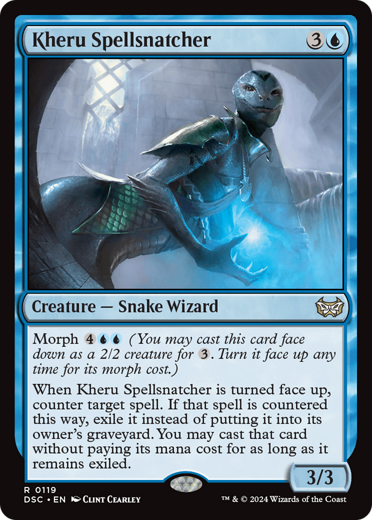 Kheru Spellsnatcher (DSC-119) - Duskmourn: House of Horror Commander - Premium MTG Single from Wizards of the Coast - Just $0.25! Shop now at Game Crave Tournament Store