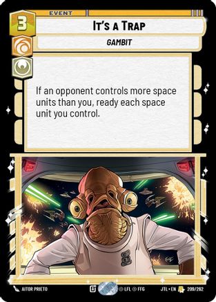 It's a Trap (209/262) - Jump to Lightspeed - Premium Star Wars: Unlimited Single from Fantasy Flight Games - Just $0.08! Shop now at Game Crave Tournament Store