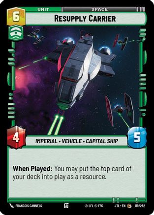 Resupply Carrier (119/262) - Jump to Lightspeed - Premium Star Wars: Unlimited Single from Fantasy Flight Games - Just $0.08! Shop now at Game Crave Tournament Store