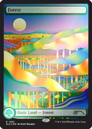 Forest (1482) (Rainbow Foil) (SLD-1482) - Secret Lair Drop Series Foil - Premium MTG Single from Wizards of the Coast - Just $1.12! Shop now at Game Crave Tournament Store