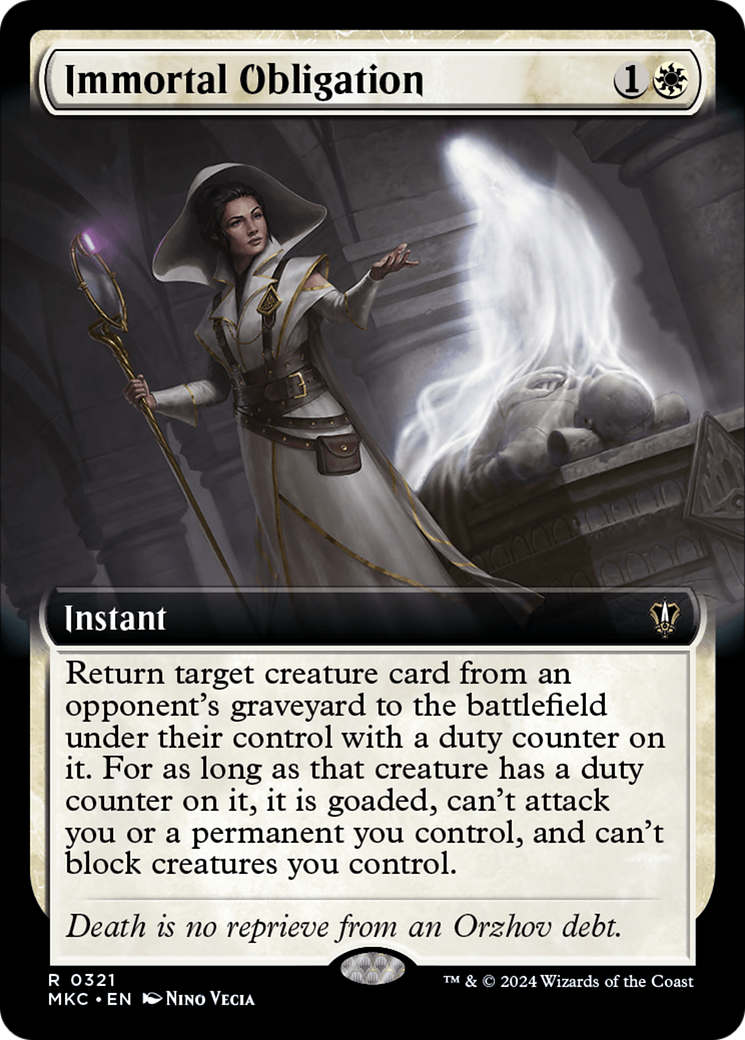 Immortal Obligation (MKC-321) - Murders at Karlov Manor Commander: (Extended Art) - Premium MTG Single from Wizards of the Coast - Just $0.25! Shop now at Game Crave Tournament Store