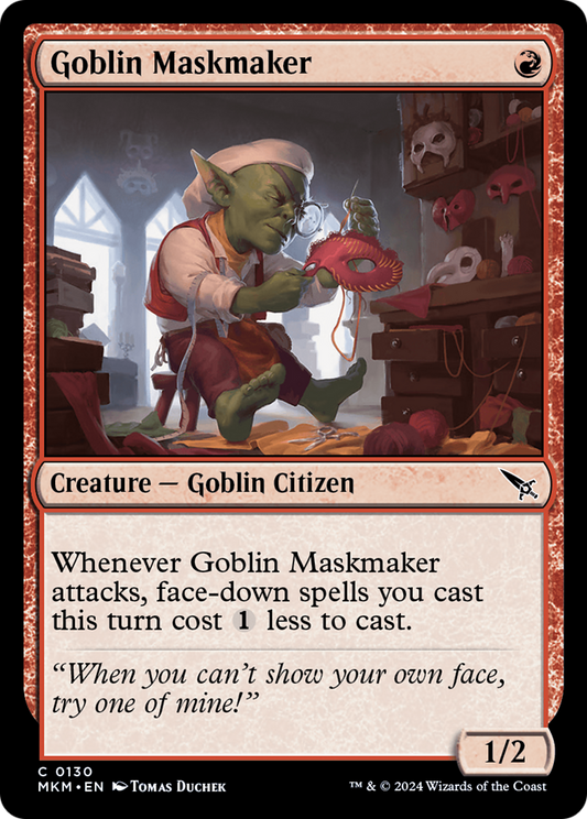 Goblin Maskmaker (MKM-130) - Murders at Karlov Manor Foil - Premium MTG Single from Wizards of the Coast - Just $0.25! Shop now at Game Crave Tournament Store