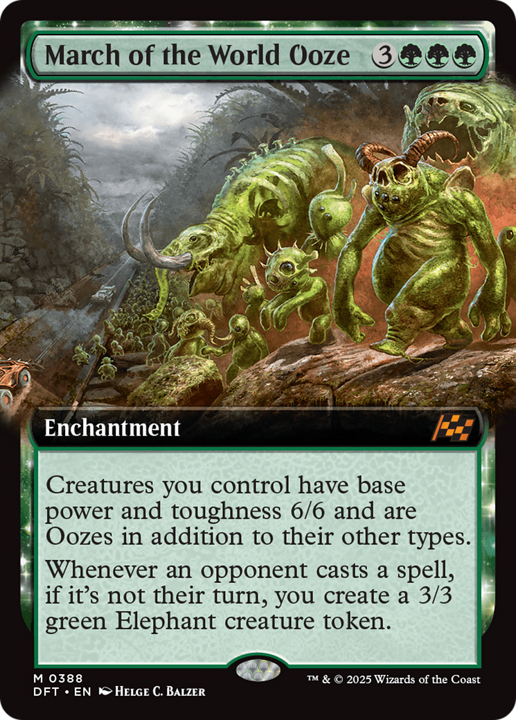 March of the World Ooze (Extended Art) (DFT-388) - Aetherdrift - Premium MTG Single from Wizards of the Coast - Just $0.51! Shop now at Game Crave Tournament Store